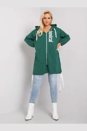 RELEVANCE Dámská mikina plus size STACY s kapucí bez zipu