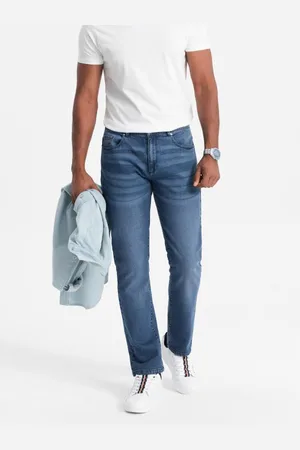 Ombre Clothing Pánské džíny STRAIGHT LEG modré