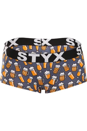 STYX Dámské kalhotky art s nohavičkou pivo