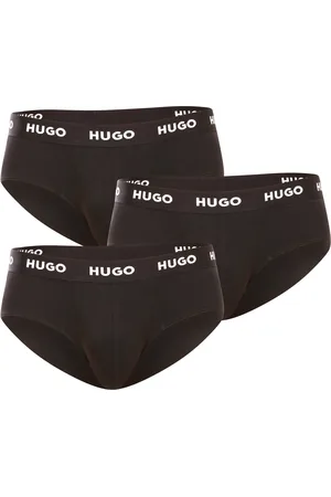 HUGO BOSS 3PACK pánské slipy černé