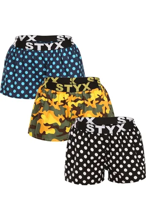 STYX 3PACK dámské trenky art sportovní guma vícebarevné