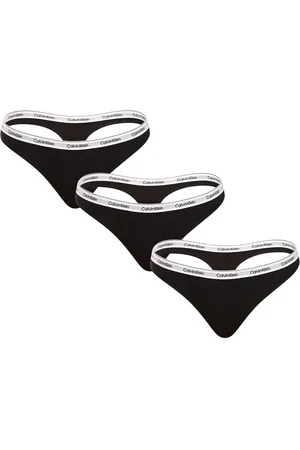 Calvin Klein 3PACK dámská tanga černé