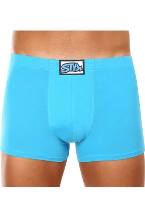 STYX Pánské boxerky klasická guma světle modré