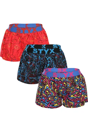 STYX 3PACK dámské trenky art sportovní guma vícebarevné
