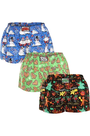 STYX 3PACK dámské trenky art klasická guma vícebarevné