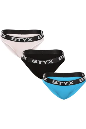 STYX 3PACK dámské kalhotky sportovní guma vícebarevné