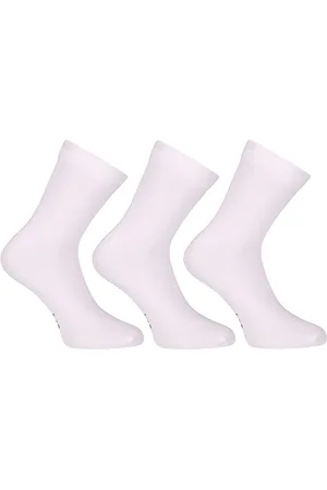 Nedeto 3PACK ponožky kotníkové bambusové bílé