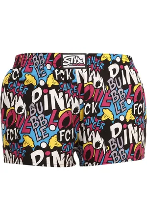 STYX Dámské trenky art klasická guma Pink Bubble