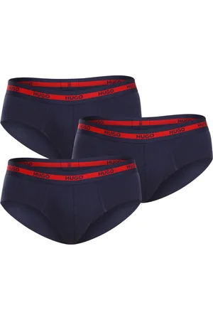 HUGO BOSS 3PACK pánské slipy modré