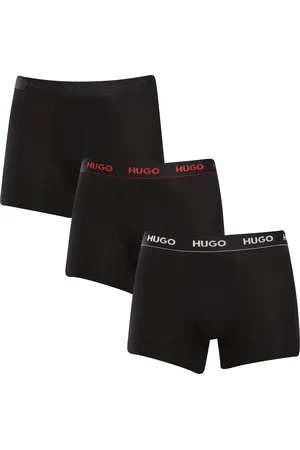 HUGO BOSS 3PACK pánské boxerky černé