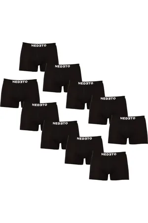 Nedeto 10PACK pánské boxerky černé