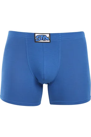 STYX Pánské boxerky long klasická guma modré