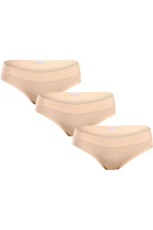 Lovelygirl 3PACK dámské kalhotky béžové