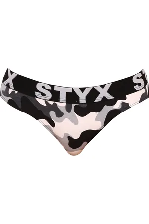 STYX Dámské kalhotky art sportovní guma maskáč
