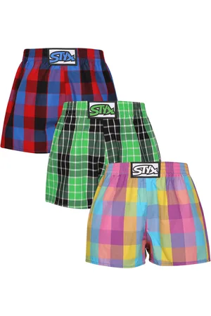 STYX 3PACK dětské trenky klasická guma vícebarevné