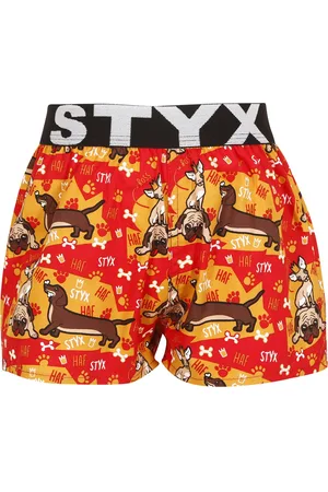 STYX Dětské trenky art sportovní guma pejsci