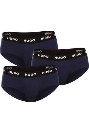 HUGO BOSS 3PACK pánské slipy tmavě modré