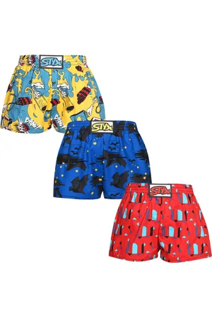 STYX 3PACK dětské trenky art klasická guma vícebarevné