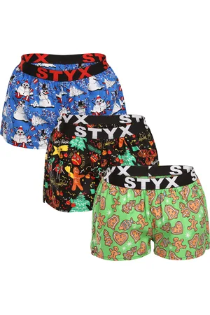 STYX 3PACK dámské trenky art sportovní guma vícebarevné