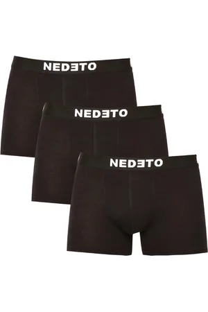 Nedeto 3PACK pánské boxerky černé