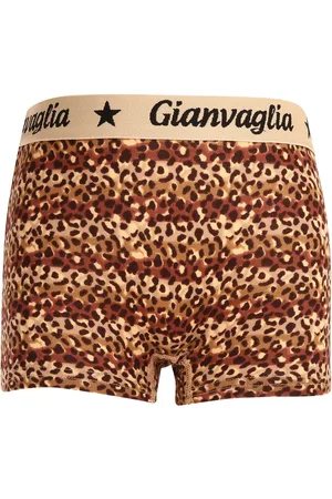 Gianvaglia Dívčí kalhotky s nohavičkou boxerky hnědé