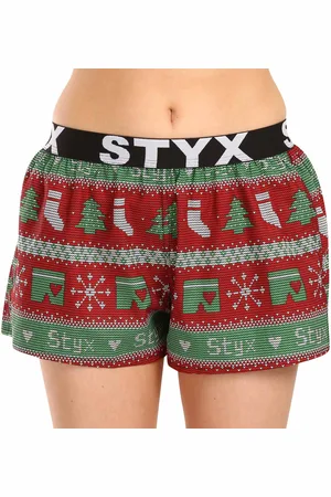 STYX Dámské trenky art sportovní guma Vánoce pletené