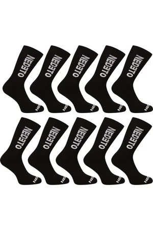 Nedeto 10PACK ponožky vysoké černé