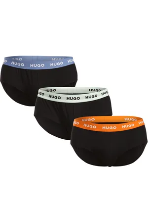 HUGO BOSS 3PACK pánské slipy černé