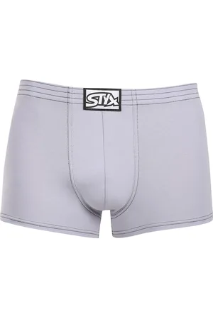 STYX Pánské boxerky klasická guma světle šedá