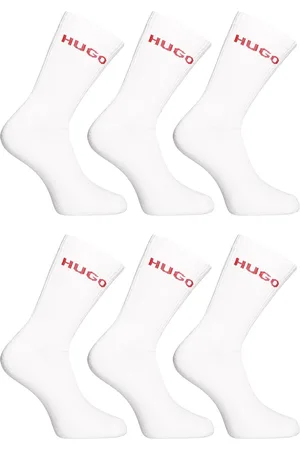 HUGO BOSS 6PACK ponožky vysoké bílé