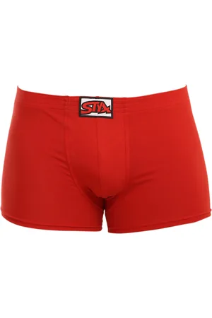 STYX Pánské boxerky klasická guma červené