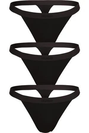 HUGO BOSS 3PACK dámská tanga černá