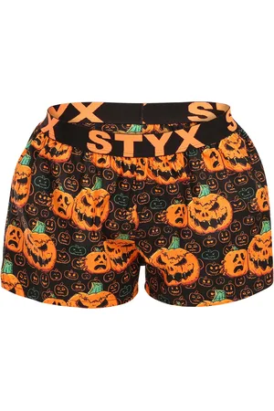 STYX Dámské trenky art sportovní guma Halloween dýně