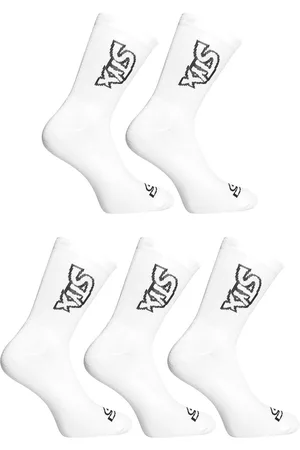 STYX 5PACK ponožky vysoké bílé