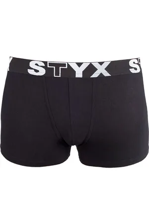 STYX Dětské boxerky sportovní guma černé