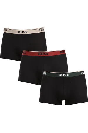 HUGO BOSS 3PACK pánské boxerky černé