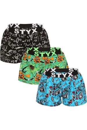 STYX 3PACK dámské trenky art sportovní guma vícebarevné