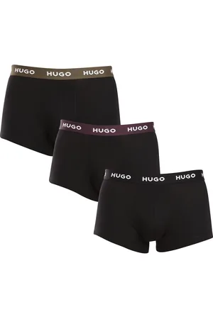 HUGO BOSS 3PACK pánské boxerky černé