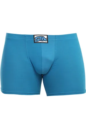 STYX Pánské boxerky long klasická guma modré