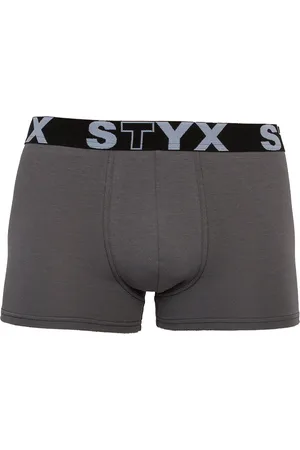 STYX Pánské boxerky sportovní guma tmavě šedé