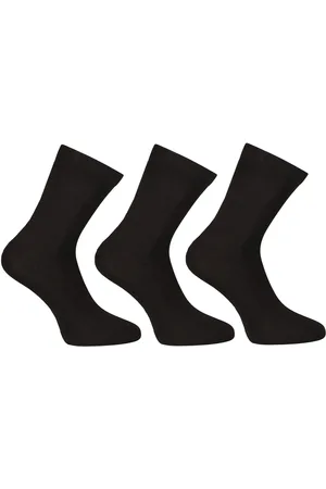 Nedeto 3PACK ponožky kotníkové bambusové černé
