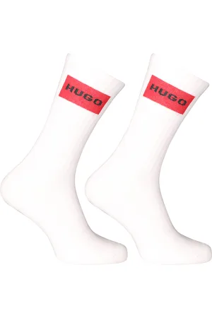HUGO BOSS 2PACK ponožky vysoké bílé