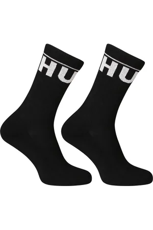 HUGO BOSS 2PACK ponožky vysoké černé