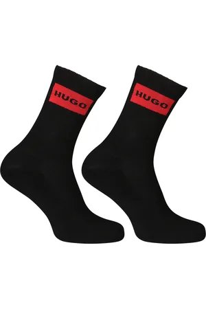 HUGO BOSS 2PACK ponožky vysoké černé