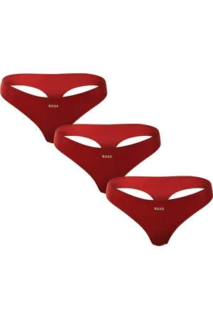 HUGO BOSS 3PACK dámská tanga červená