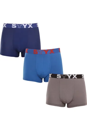 STYX 3PACK pánské boxerky sportovní guma vícebarevné