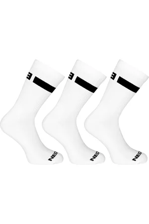 Nedeto 3PACK ponožky sportovní vysoké bílé