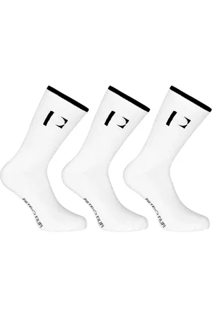 Pietro Filipi 3PACK ponožky sportovní vysoké bílé