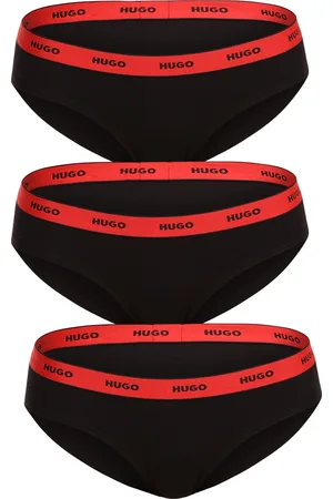 HUGO BOSS 3PACK dámské kalhotky černé