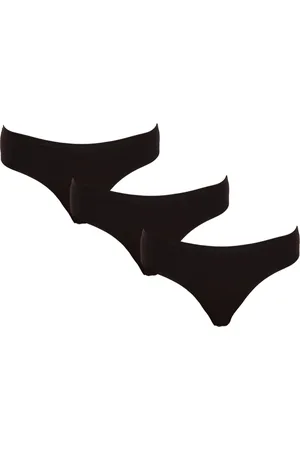 Nedeto 3PACK dámské kalhotky černé